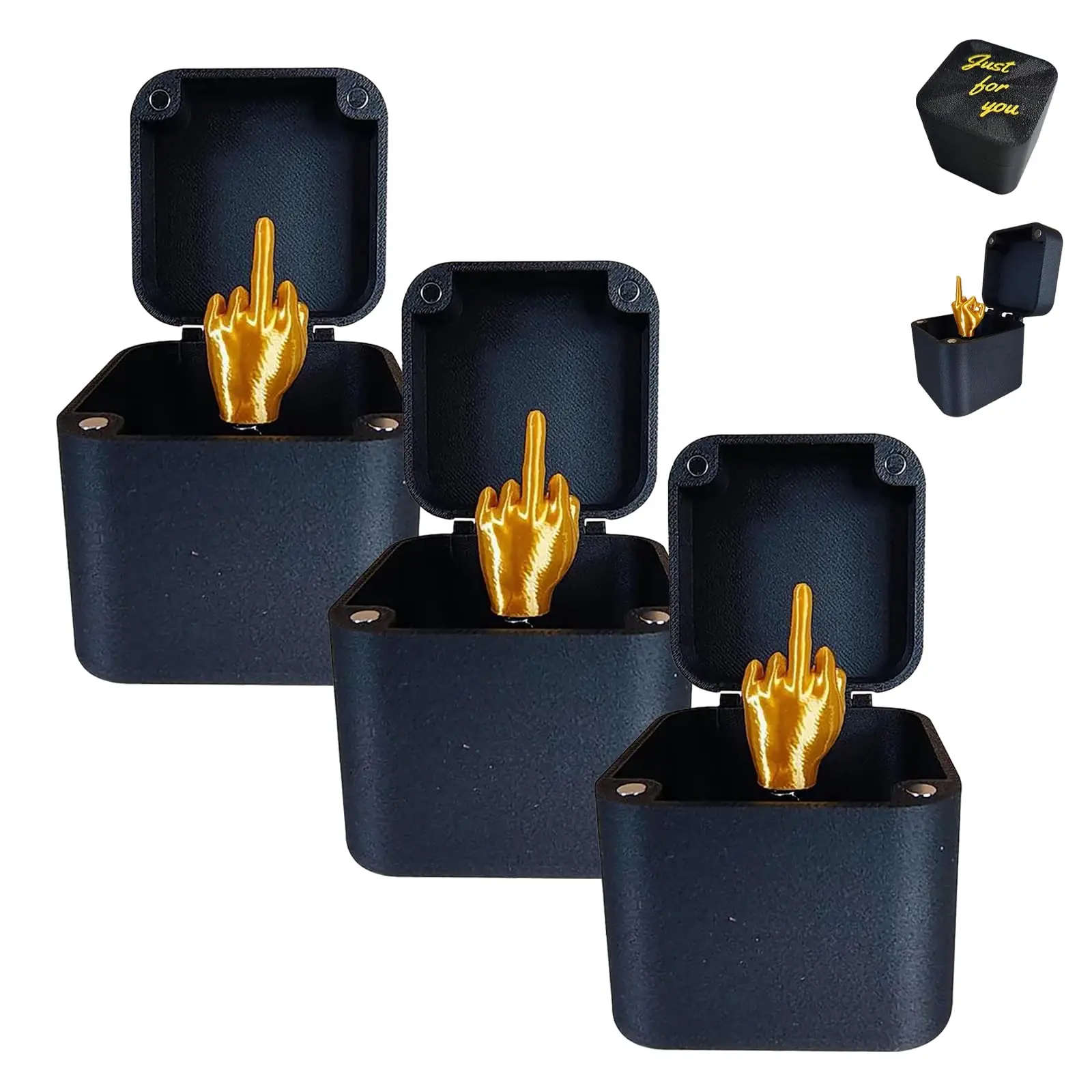 Boîte Farce Et Attrape « Doigt D’Honneur » – Puzzle Mécanique 3D – Cadeau Humoristique Adulte – Coffret Surprise